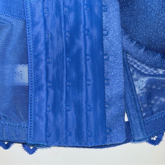 Cacique Lace Longline Lightly Lined French Balconette Bra Blue 40C - Picture 4 of 9